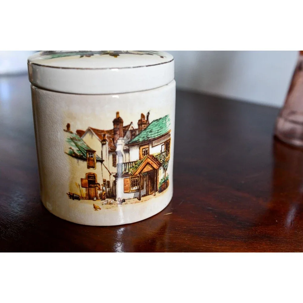 Vintage Frank Cooper Oxford Marmalade Jar Sandland Ware | English Village Scene